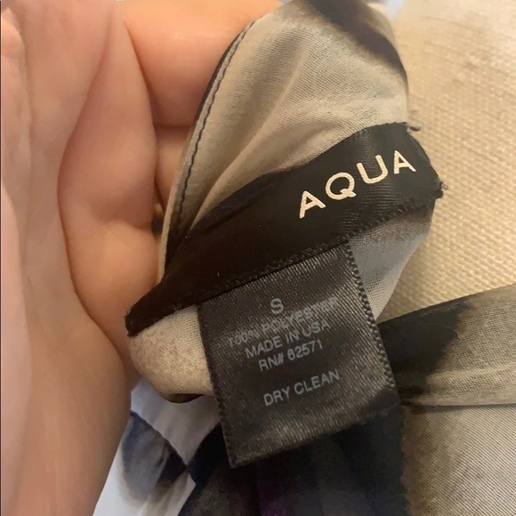 EUC Aqua Chevron Print Dress - Picture 5 of 6